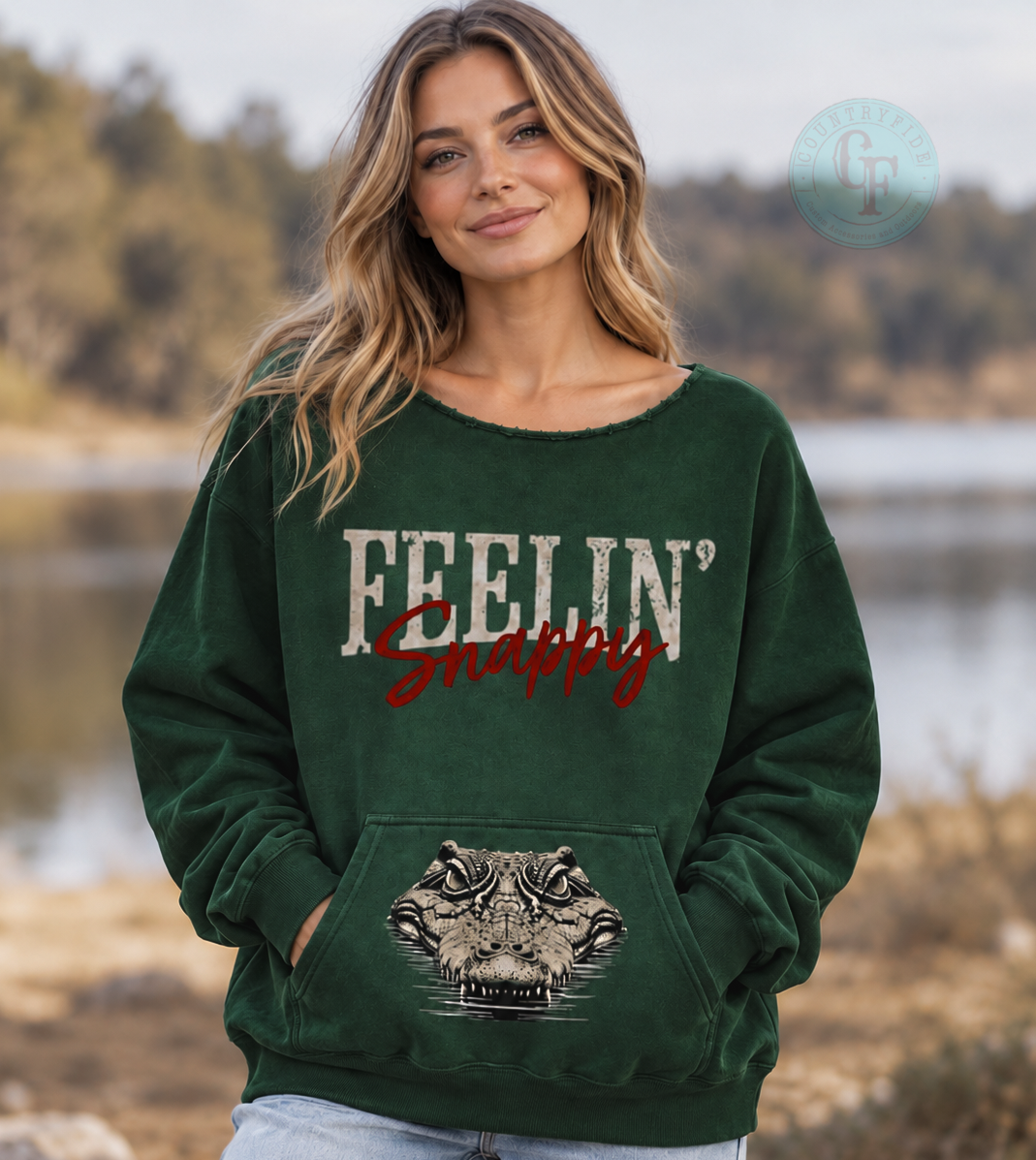 FEELIN’ SNAPPY RAW HEM CUT SWEATSHIRT