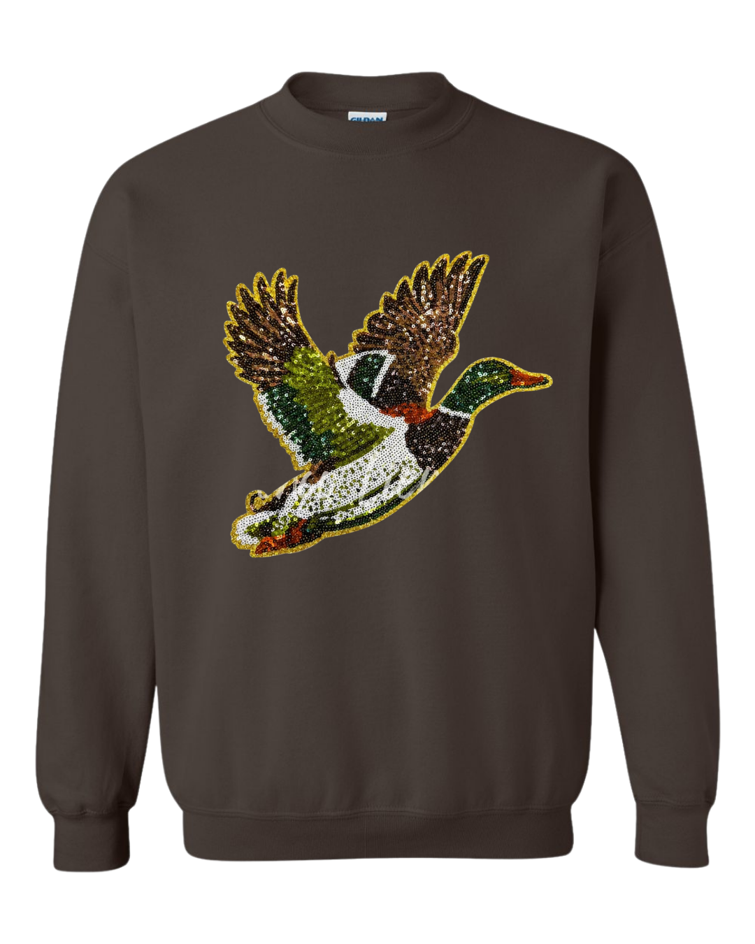 MALLARD SEQUIN PATCH CREWNECK SWEATSHIRT
