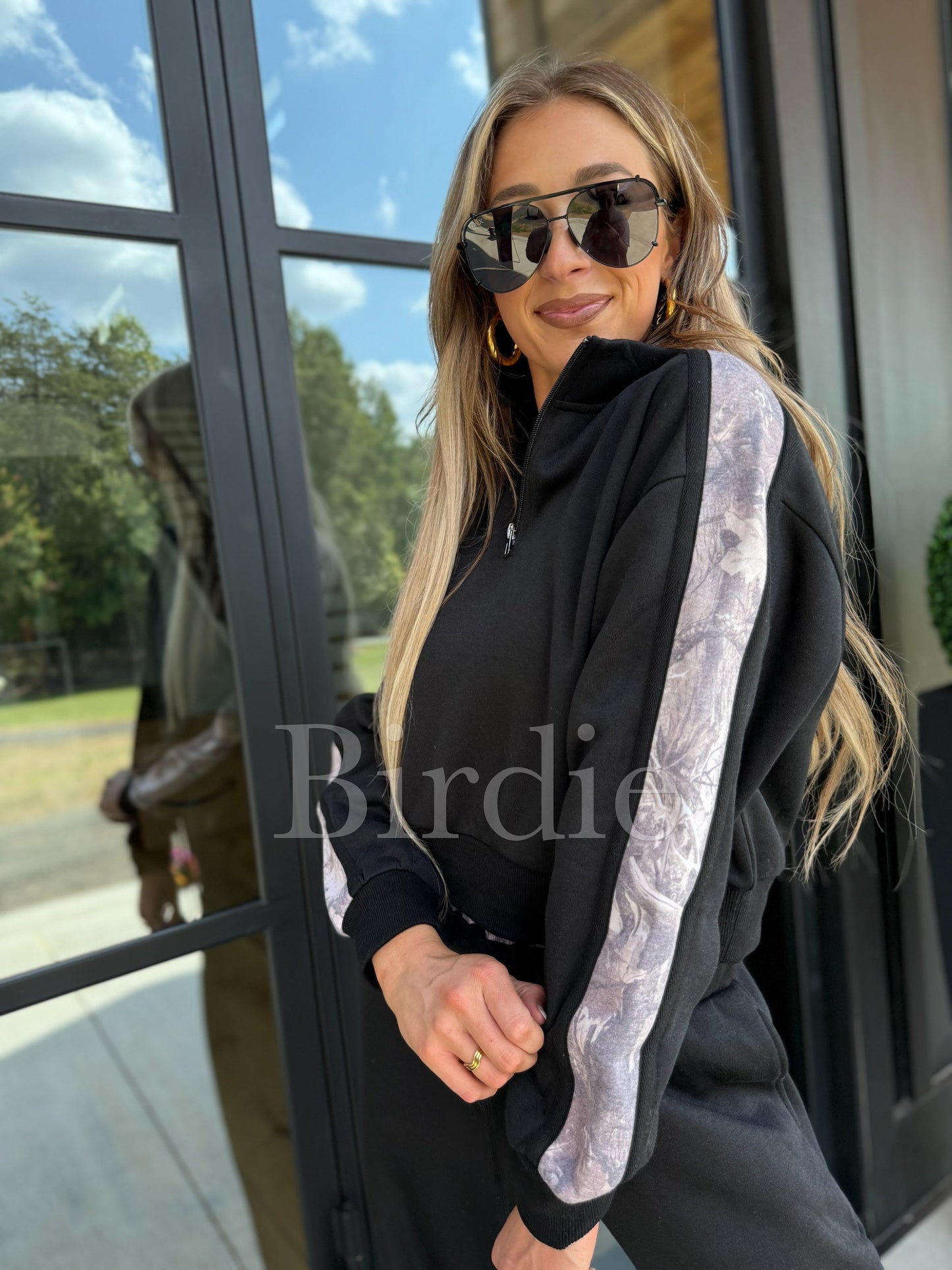 Two Piece Black Set Camo Stripe (Sold as Set) - ** PREORDER **