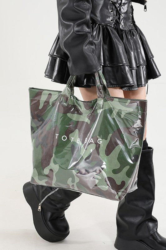 CAMO PVC THE TOTE BAG