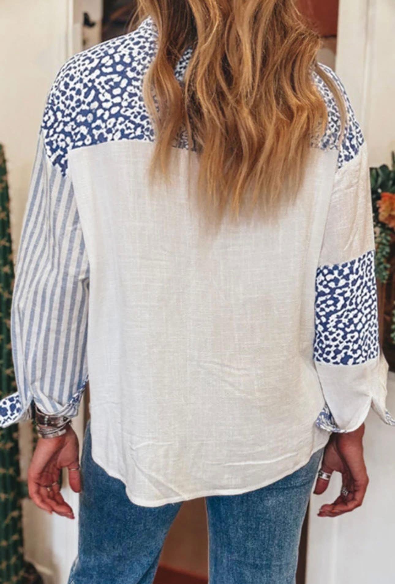 Always Included, Long Sleeve Stripe Leopard Colorblock Shirt - CountryFide Custom Accessories and Outdoors