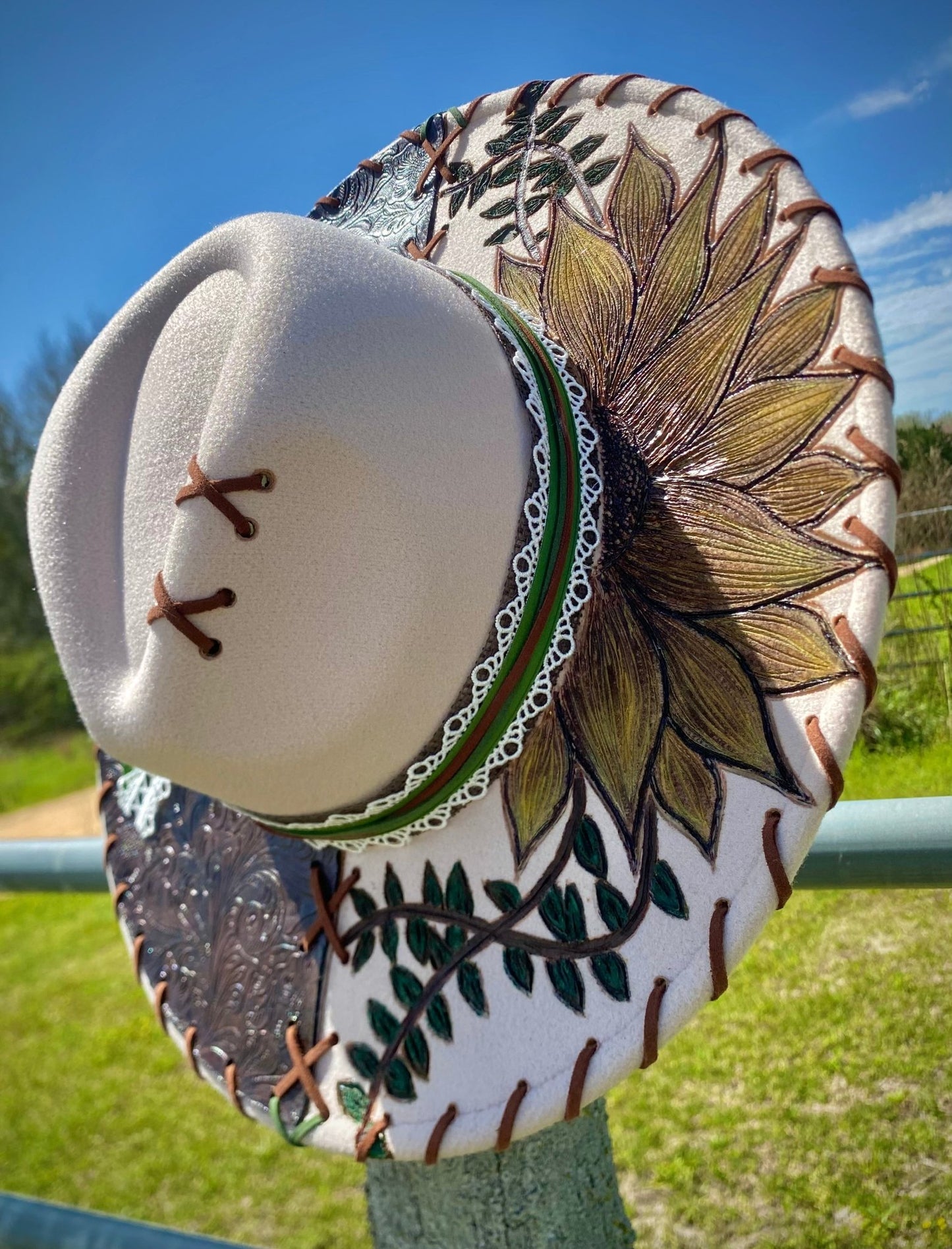 ANABELLE SUNFLOWER FEDORA - CountryFide Custom Accessories and Outdoors