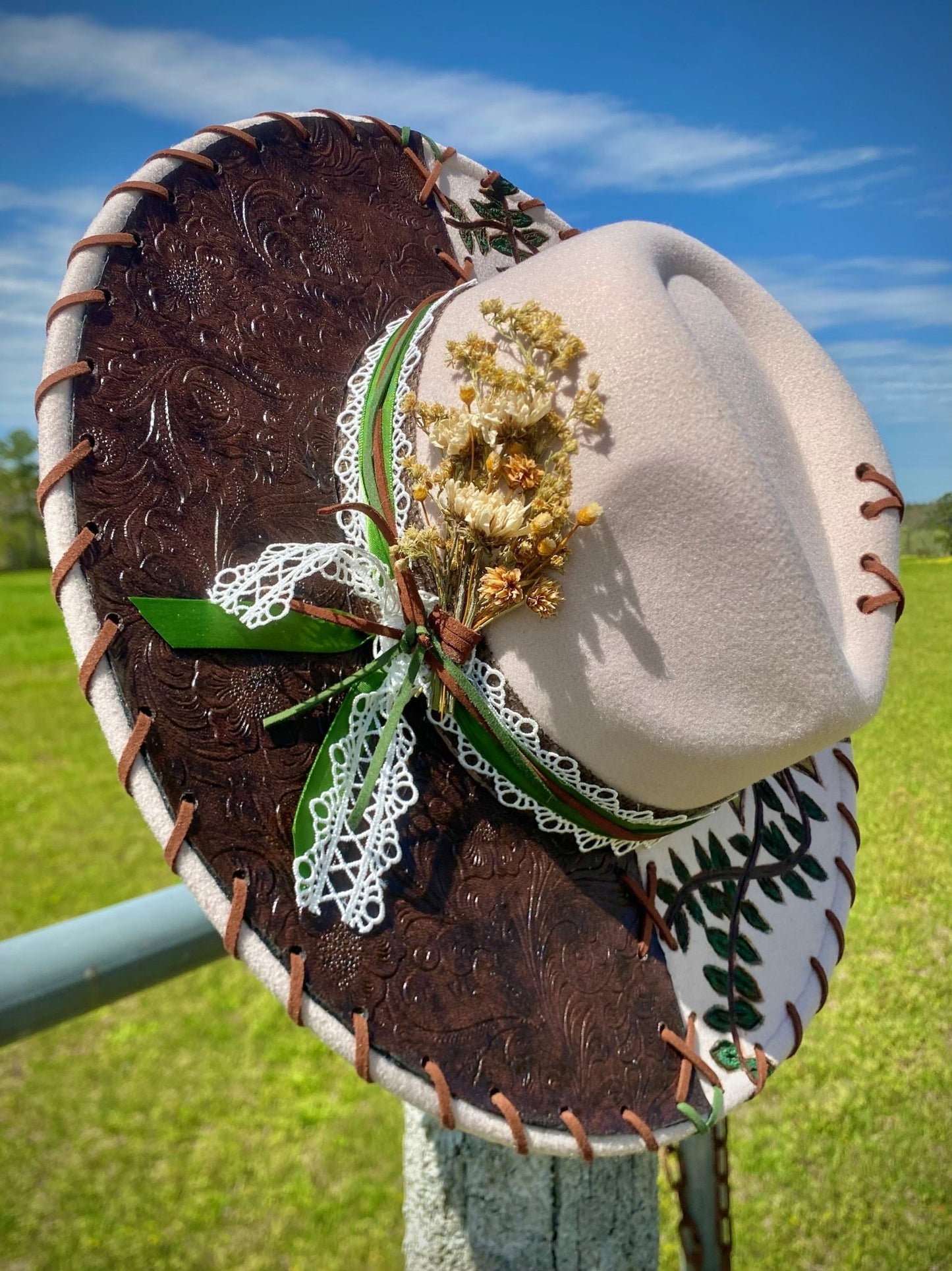 ANABELLE SUNFLOWER FEDORA - CountryFide Custom Accessories and Outdoors