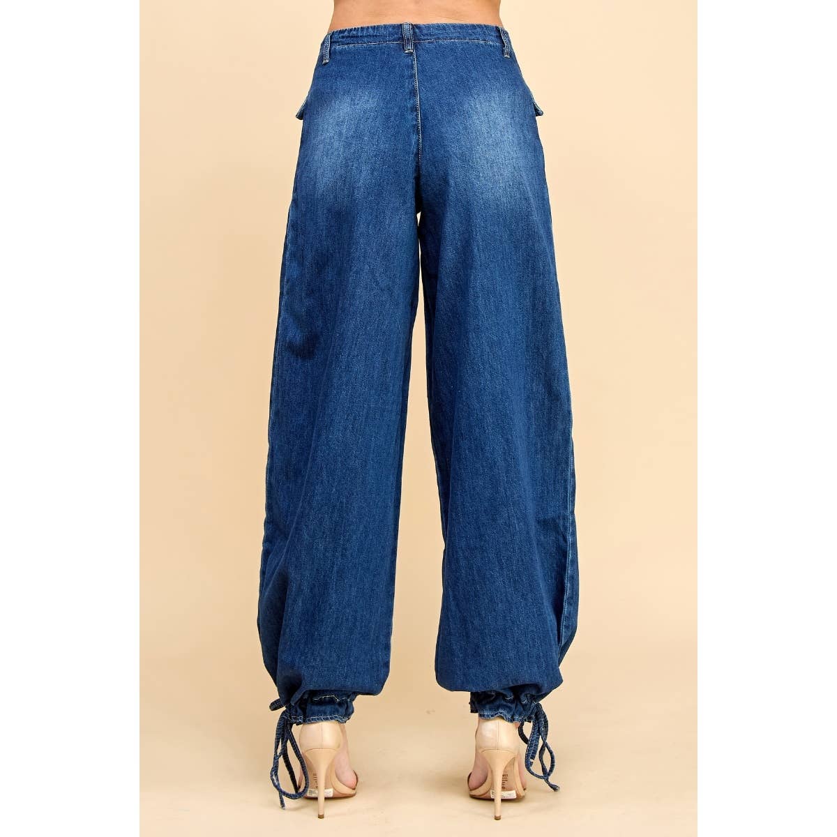 Ankle Drawstring Wide Denim Pants - CountryFide Custom Accessories and Outdoors