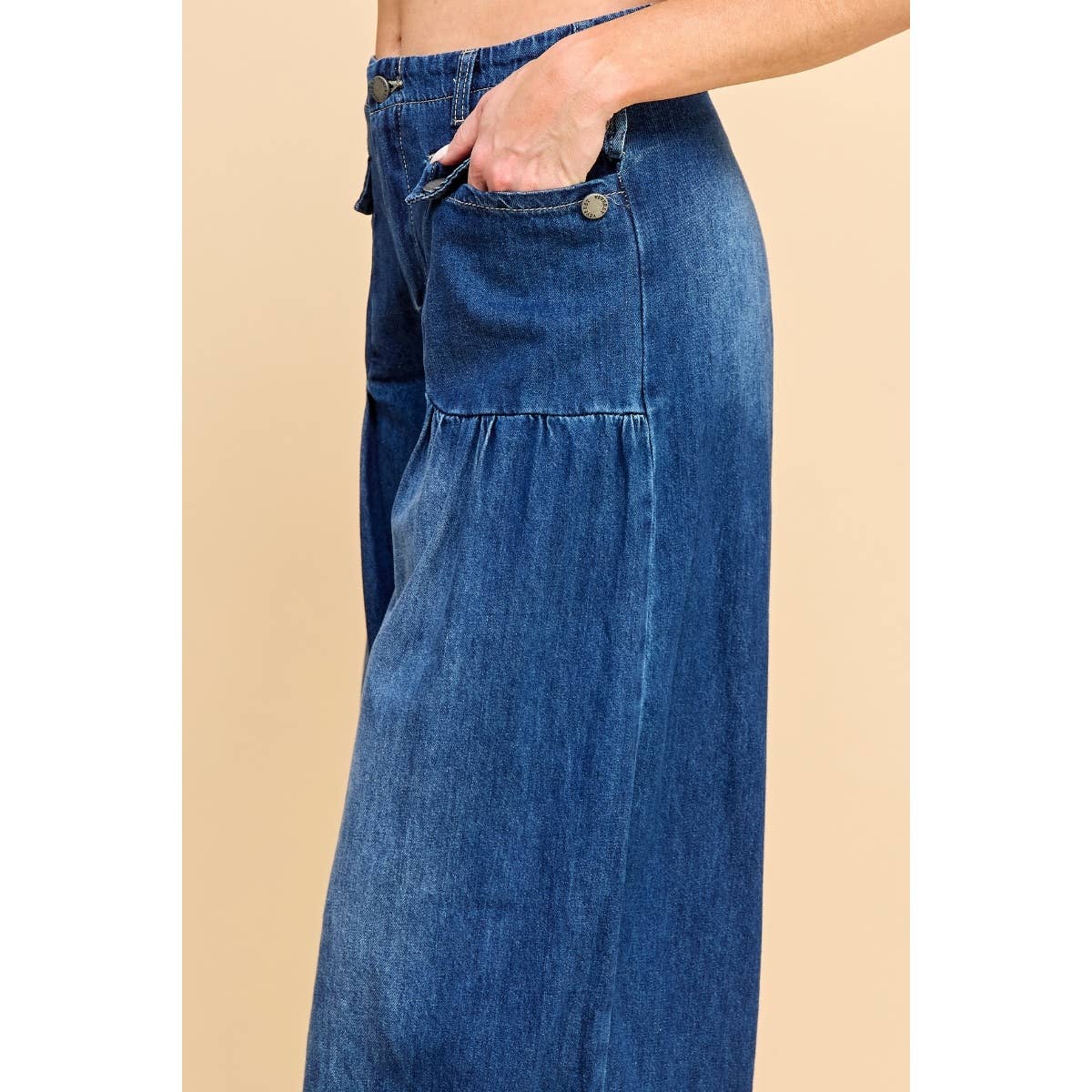 Ankle Drawstring Wide Denim Pants - CountryFide Custom Accessories and Outdoors