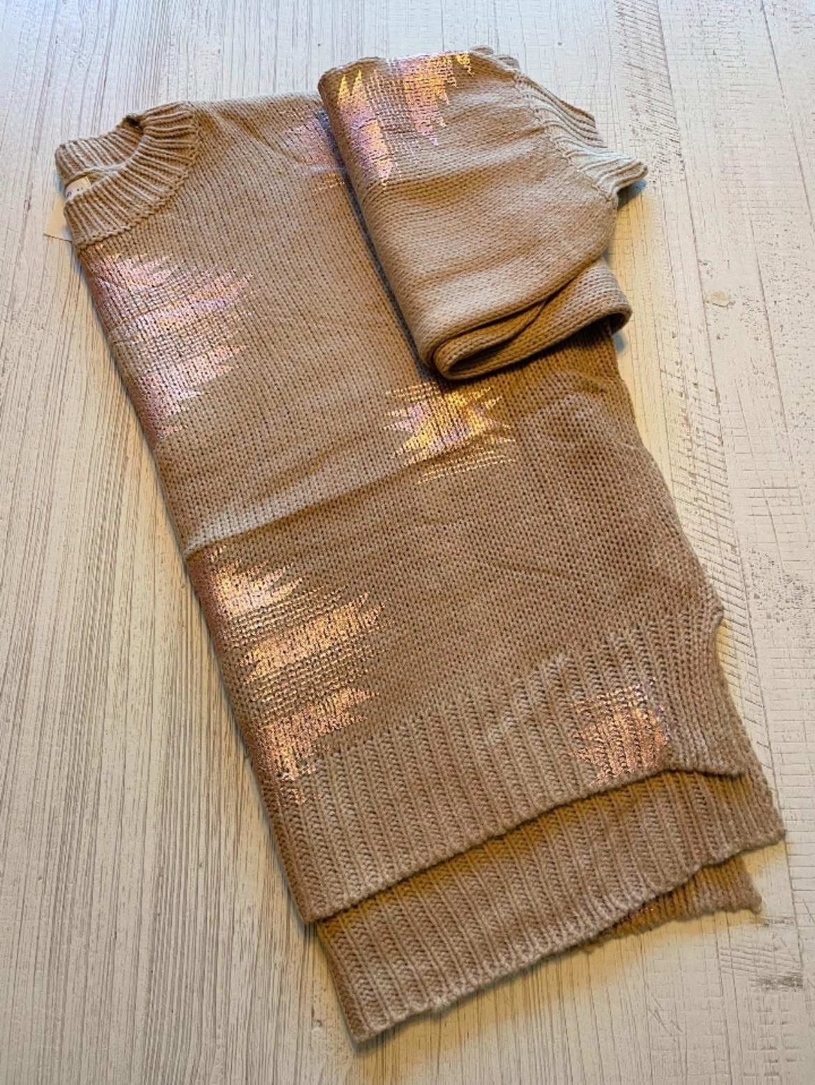 AZTEC TAN SLOUCHY SWEATER - CountryFide Custom Accessories and Outdoors