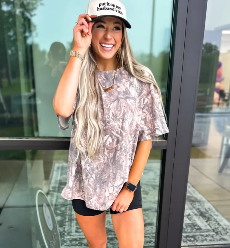 Birdie Dark Camo Oversized Tee - CountryFide Custom Accessories and Outdoors