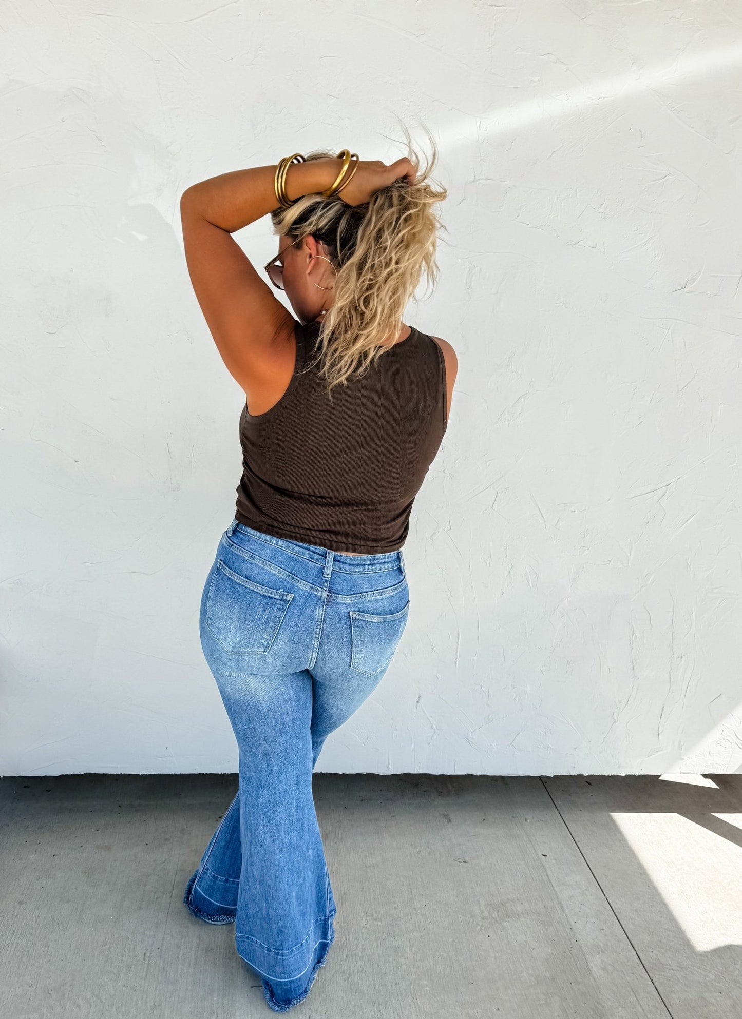 BROWN TAYLOR RIBBED TANK - CountryFide Custom Accessories and Outdoors