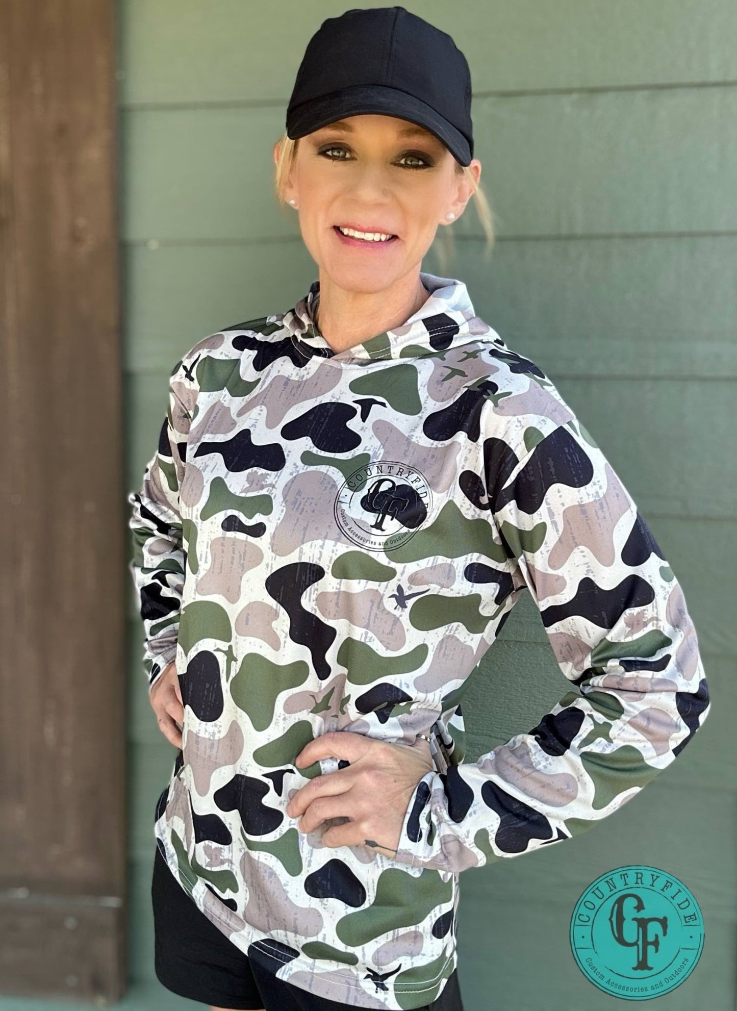 CF CAMO DRI FIT HOODIE PULLOVER - CountryFide Custom Accessories and Outdoors