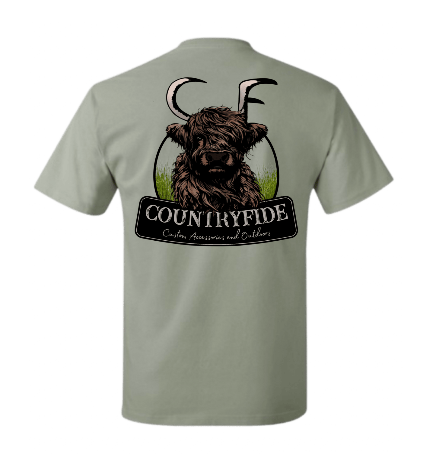 CF HIGHLAND HORNED - Tee/Crew Exclusive - CountryFide Custom Accessories and Outdoors