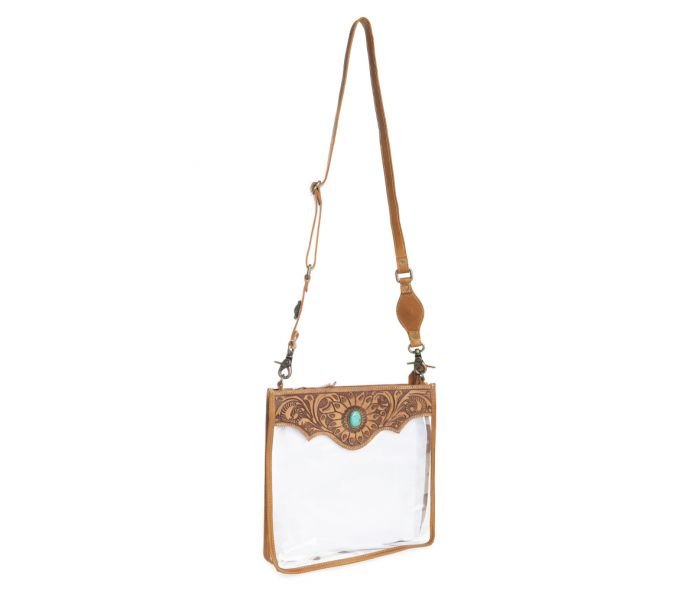 CLEAR LEATHER DETAIL CROSSBODY PURSES - CountryFide Custom Accessories and Outdoors
