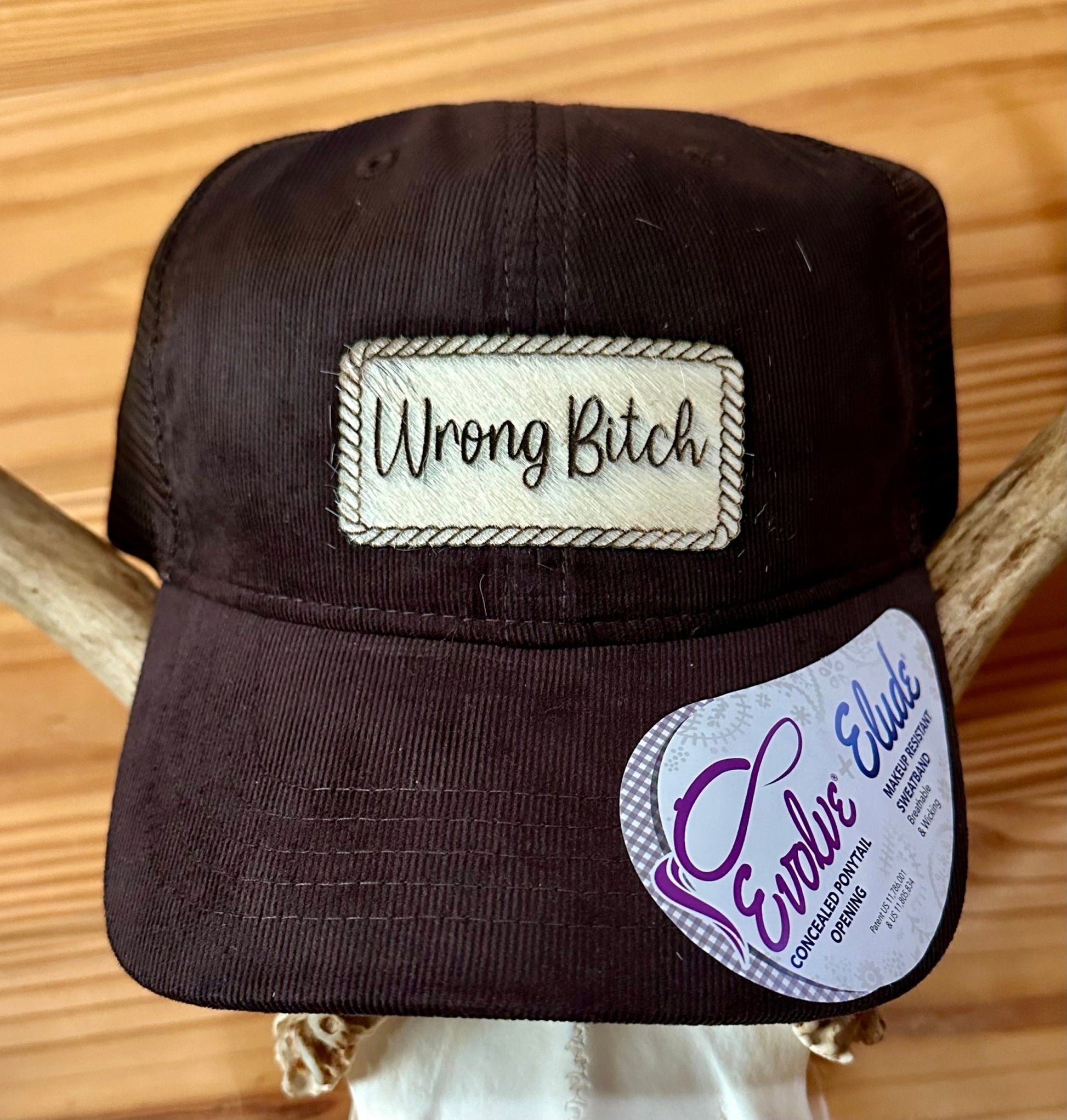 CORDUROY COWHIDE PATCH CAP - CountryFide Custom Accessories and Outdoors