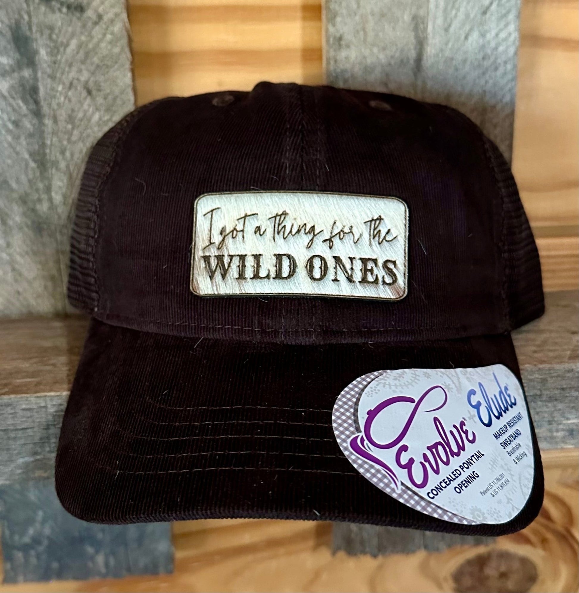 CORDUROY COWHIDE PATCH CAP - CountryFide Custom Accessories and Outdoors