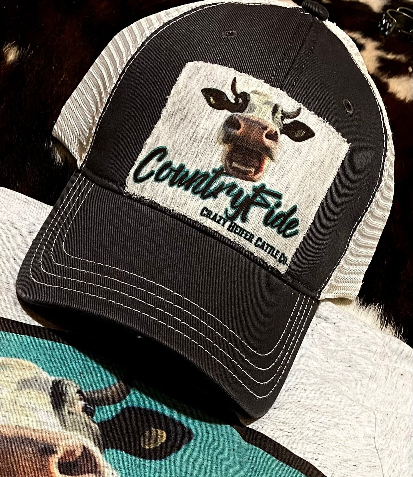 COUNTRYFIDE CRAZY HEIFER CAP - CountryFide Custom Accessories and Outdoors