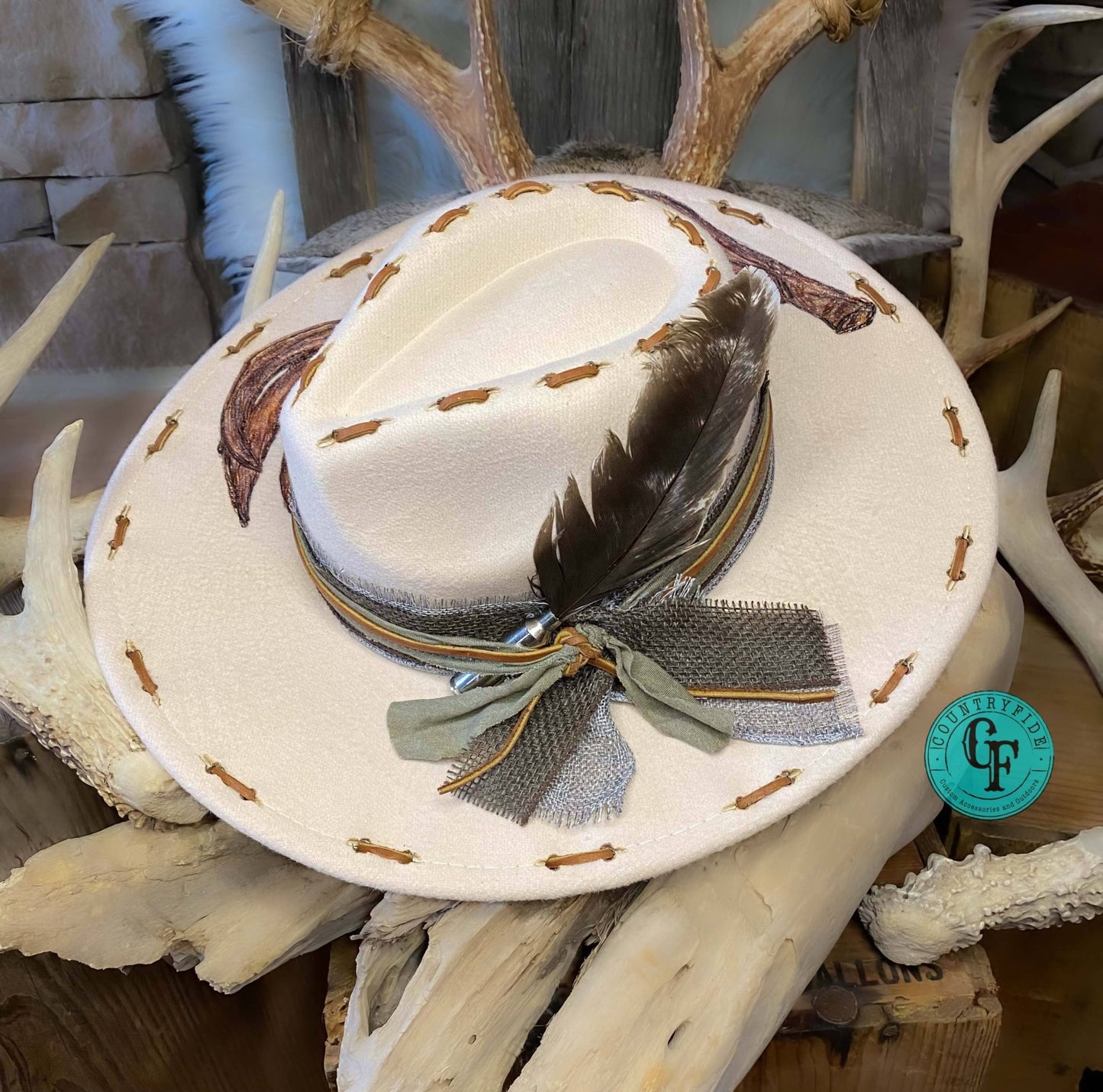 DYANI ANTLER FEDORA - CountryFide Custom Accessories and Outdoors