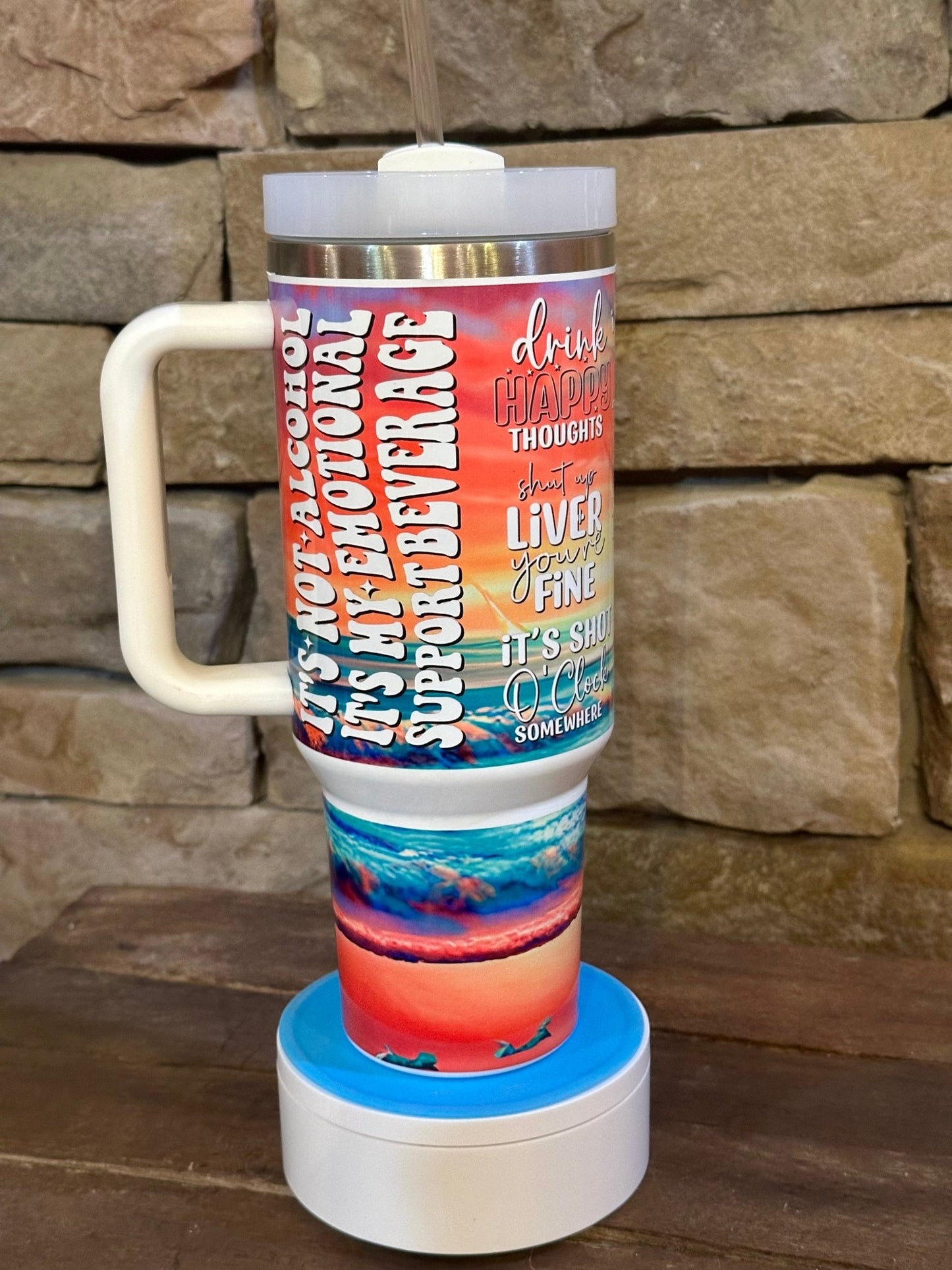 EMOTIONAL SUPPORT BEVERAGE TUMBLER - 40oz - CountryFide Custom Accessories and Outdoors