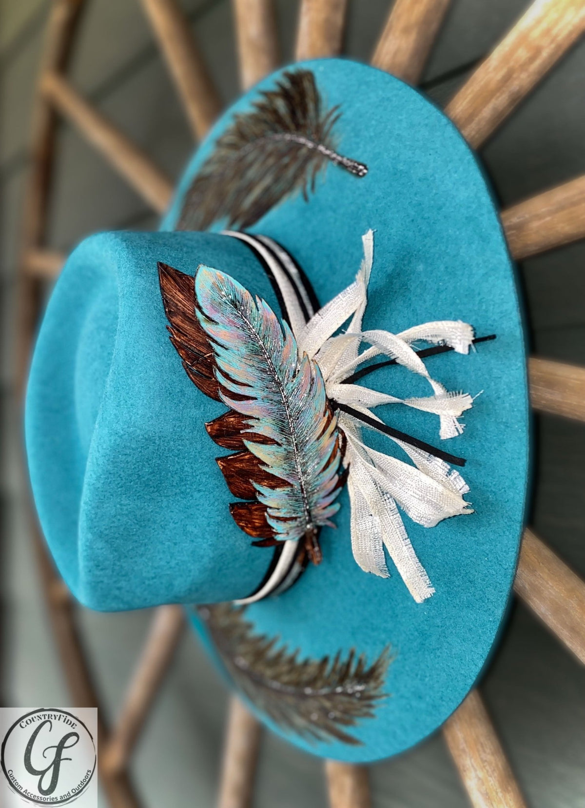 FEATHERED GRACE FEDORA - CountryFide Custom Accessories and Outdoors