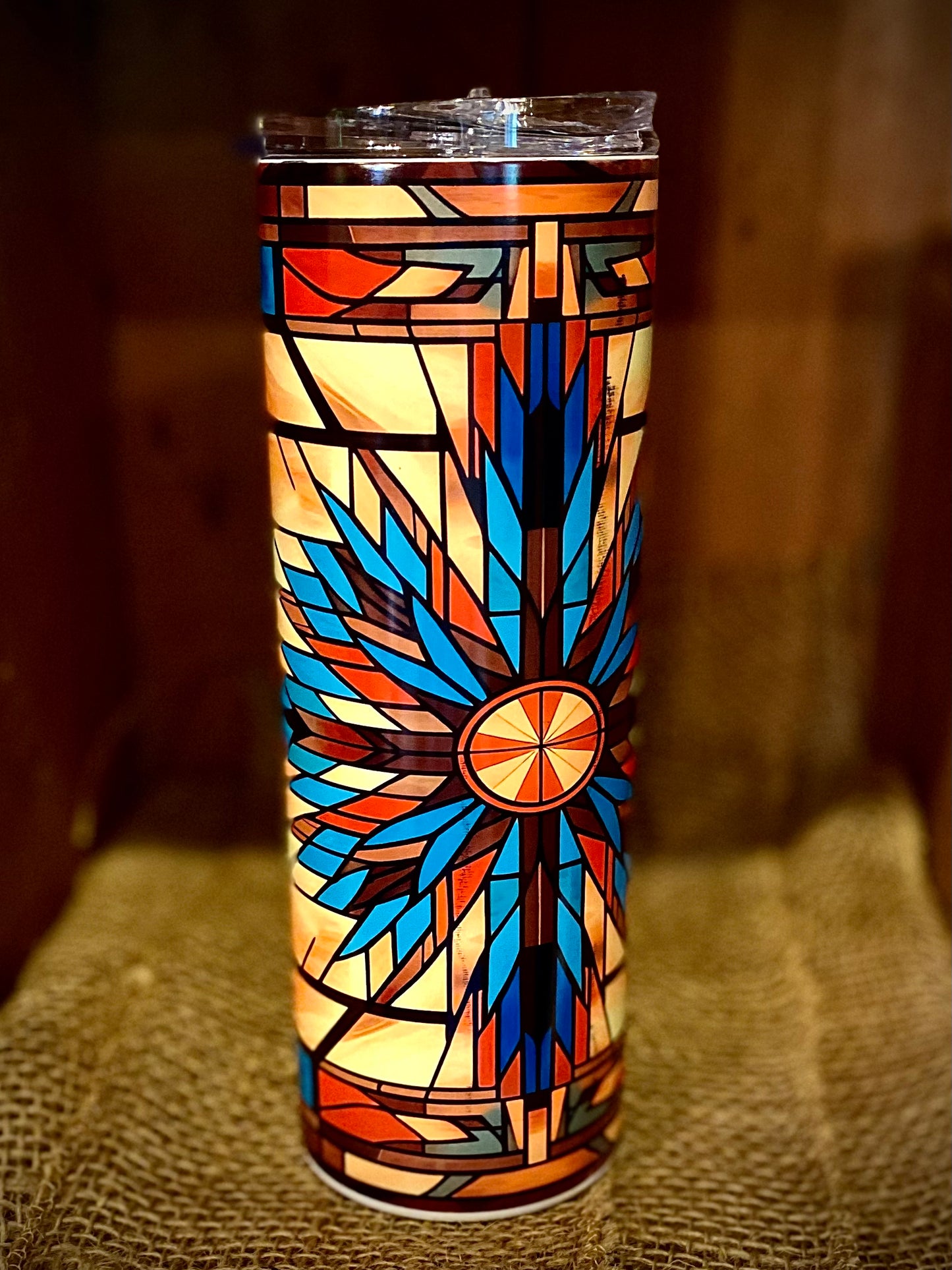 STAINED GLASS GLOW TUMBLER - CountryFide Custom Accessories and Outdoors
