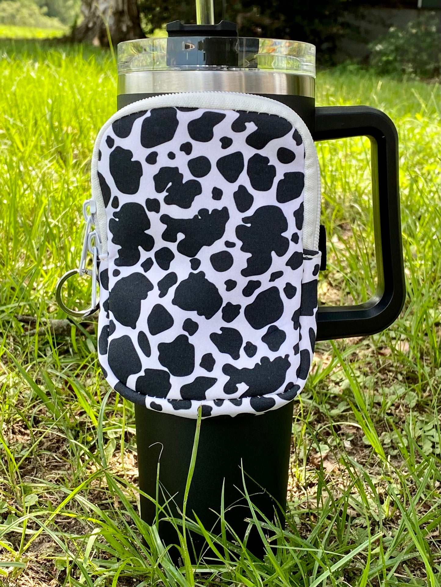 Cow Print Neoprene Tumbler Pouch - CountryFide Custom Accessories and Outdoors