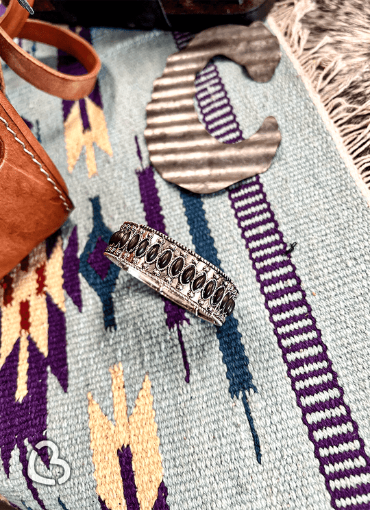 Jillian Metal Stretch Bracelet in Black - CountryFide Custom Accessories and Outdoors