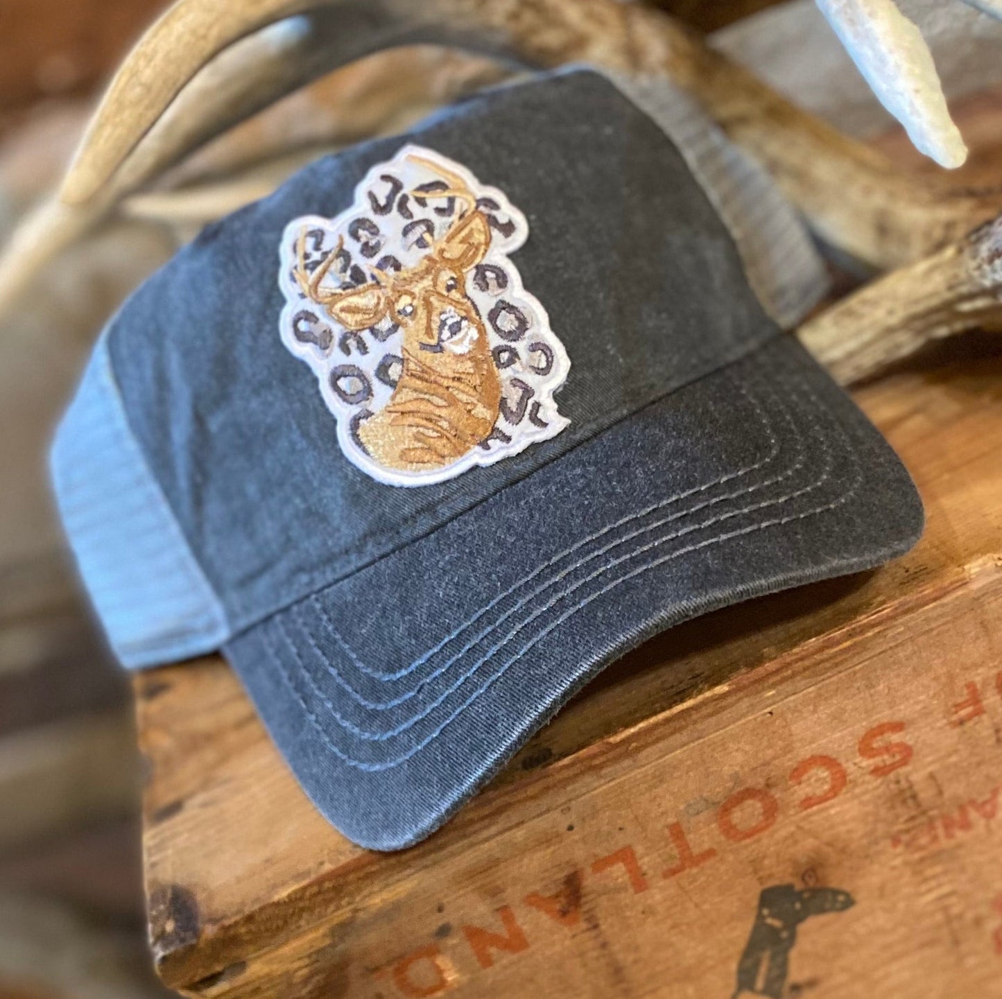 LEOPARD DEER PATCH CAP - CountryFide Custom Accessories and Outdoors