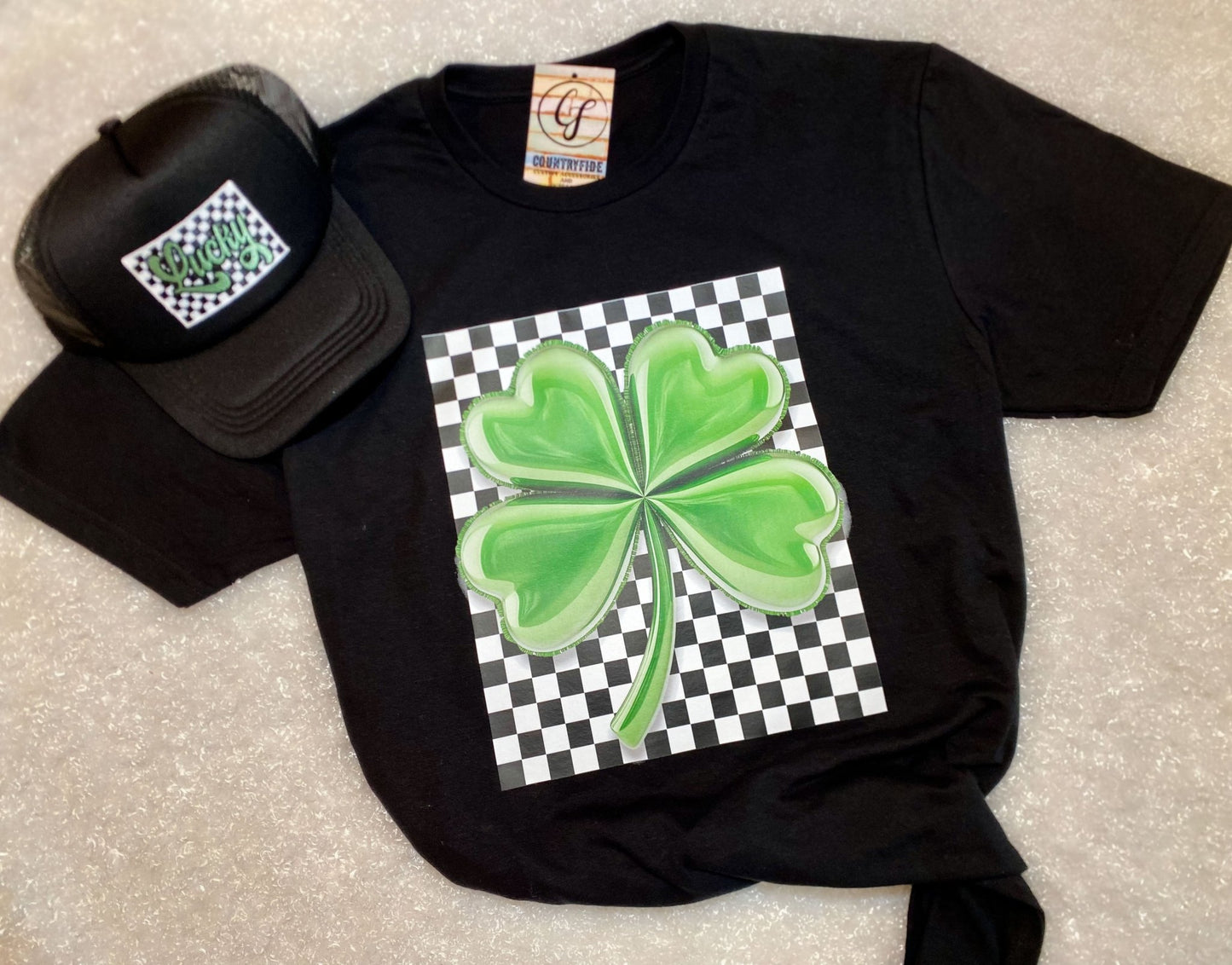 LUCKY CHECKERED PATCH CAP - CountryFide Custom Accessories and Outdoors