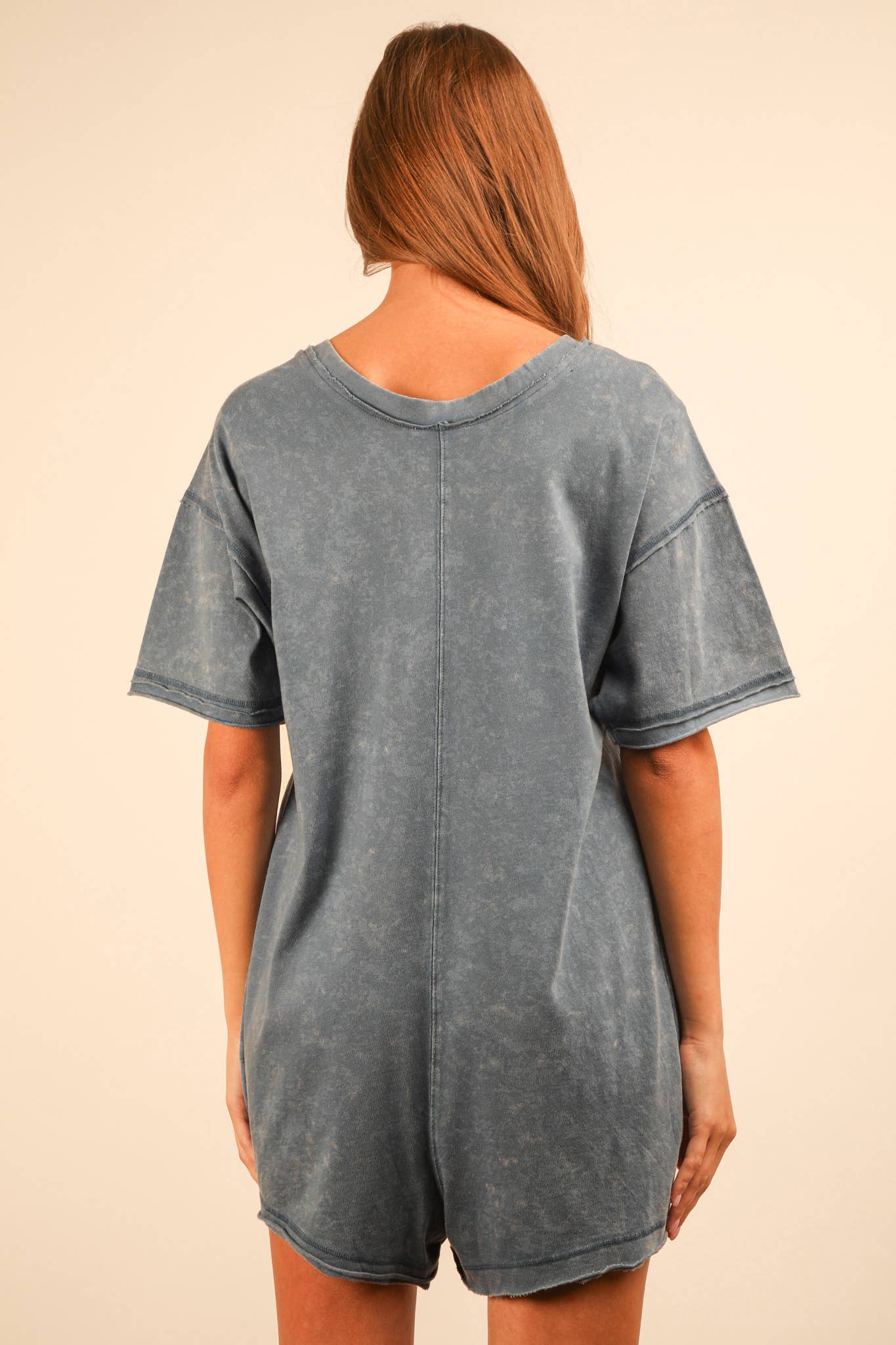 Mineral Washed Oversized Casual Knit Romper - CountryFide Custom Accessories and Outdoors