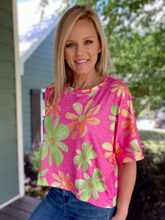 NEON FLORAL BAGGY TEE - CountryFide Custom Accessories and Outdoors