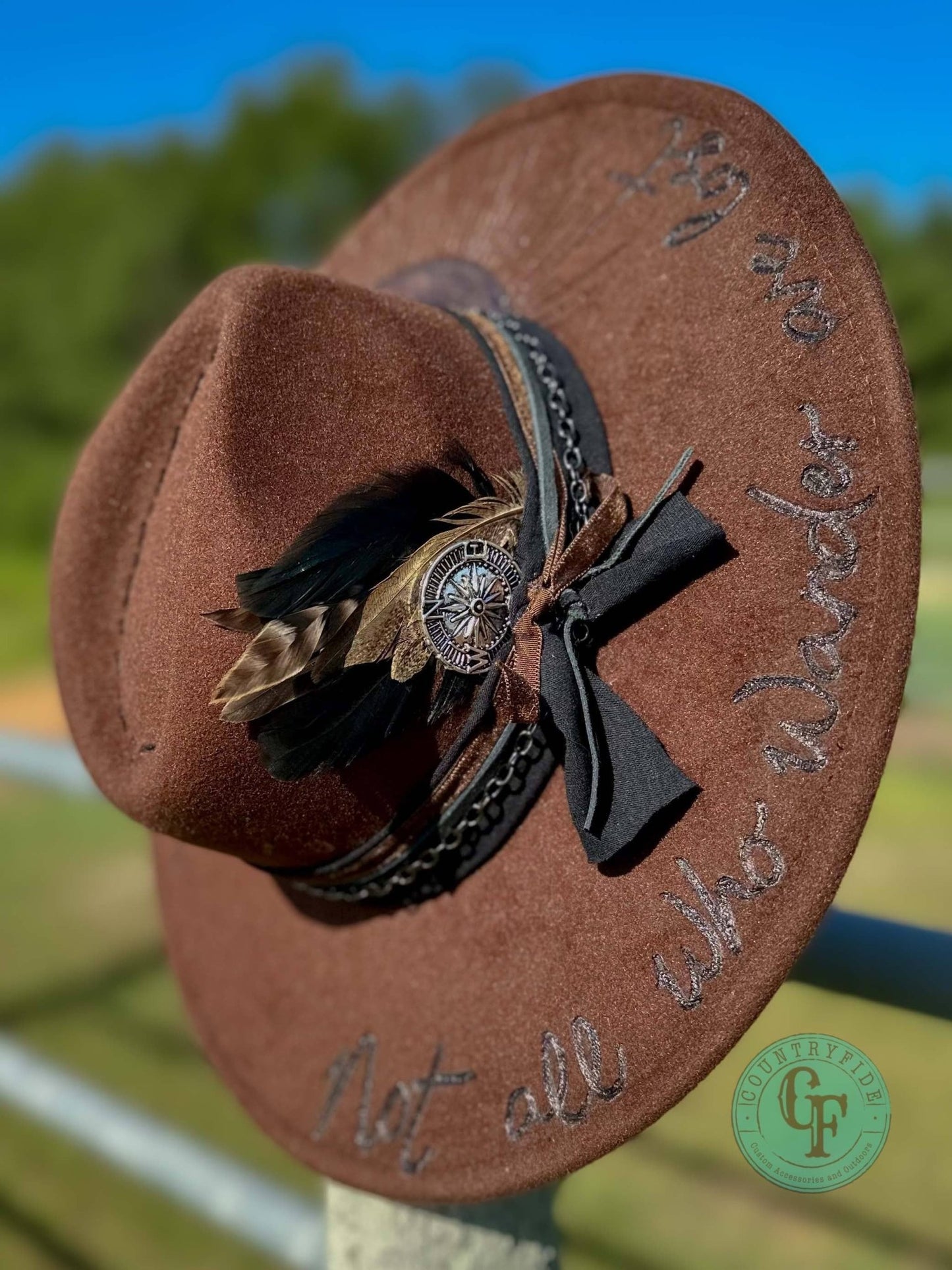 NOT ALL WHO WANDER ARE LOST FEDORA - CountryFide Custom Accessories and Outdoors