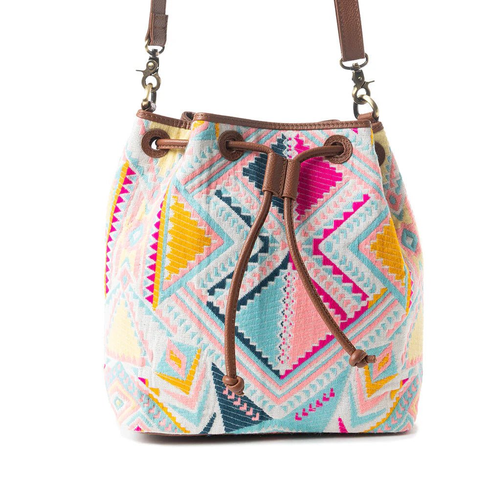Pastel Desert Sunrise Bucket Bag In Pink - CountryFide Custom Accessories and Outdoors