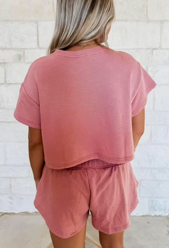 PINK KNIT SHORT SLEEVE SKORT SET - CountryFide Custom Accessories and Outdoors