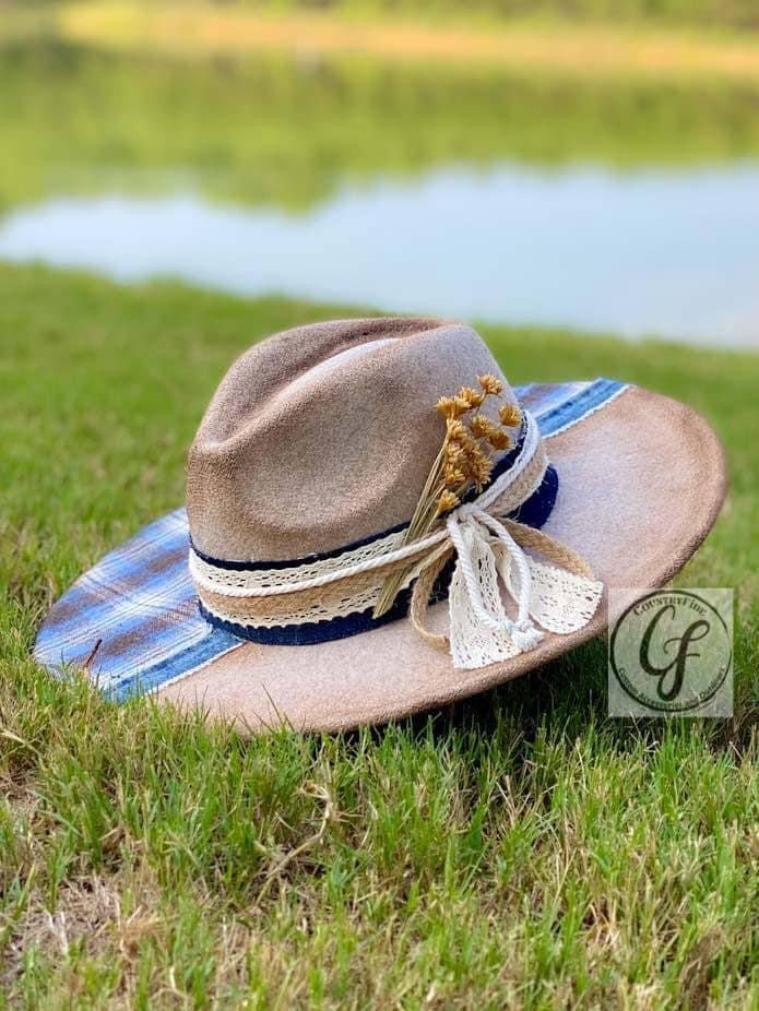 PLAIDING THE BLUES FEDORA - CountryFide Custom Accessories and Outdoors
