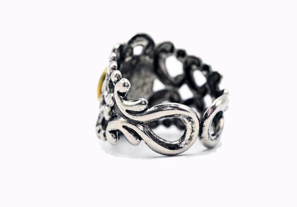 Romantic Scroll Rings - Brass and Silver - CountryFide Custom Accessories and Outdoors
