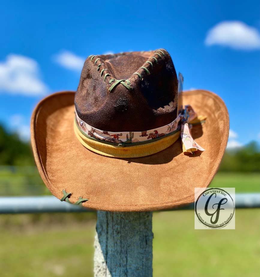 ROPING COWBOY SUEDE HAT - CountryFide Custom Accessories and Outdoors