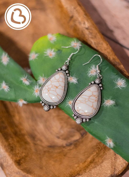 The Brenham Earrings in White Buffalo - CountryFide Custom Accessories and Outdoors