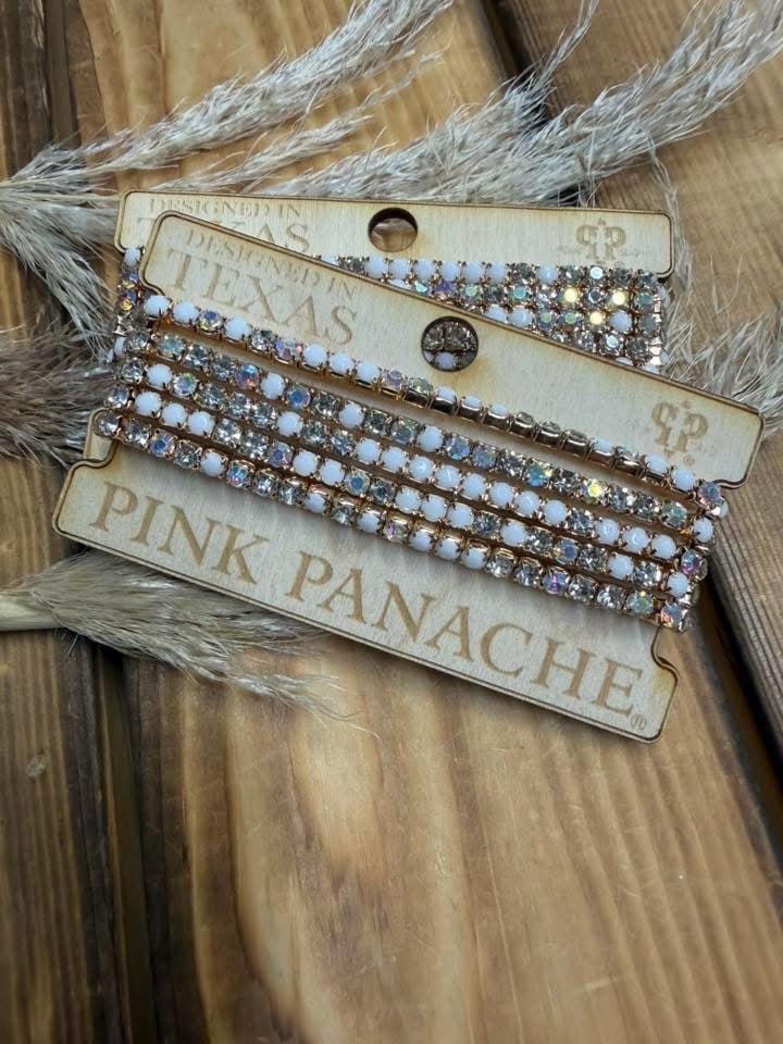 The Pink Panache Crystal & Rhinestone Stack Bracelet Set - CountryFide Custom Accessories and Outdoors