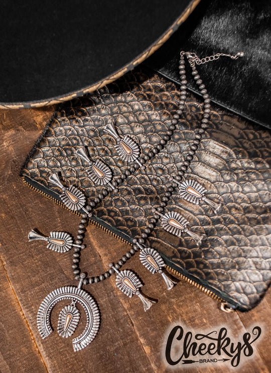 The Quinn Squash Blossom Necklace and Earring Set - CountryFide Custom Accessories and Outdoors