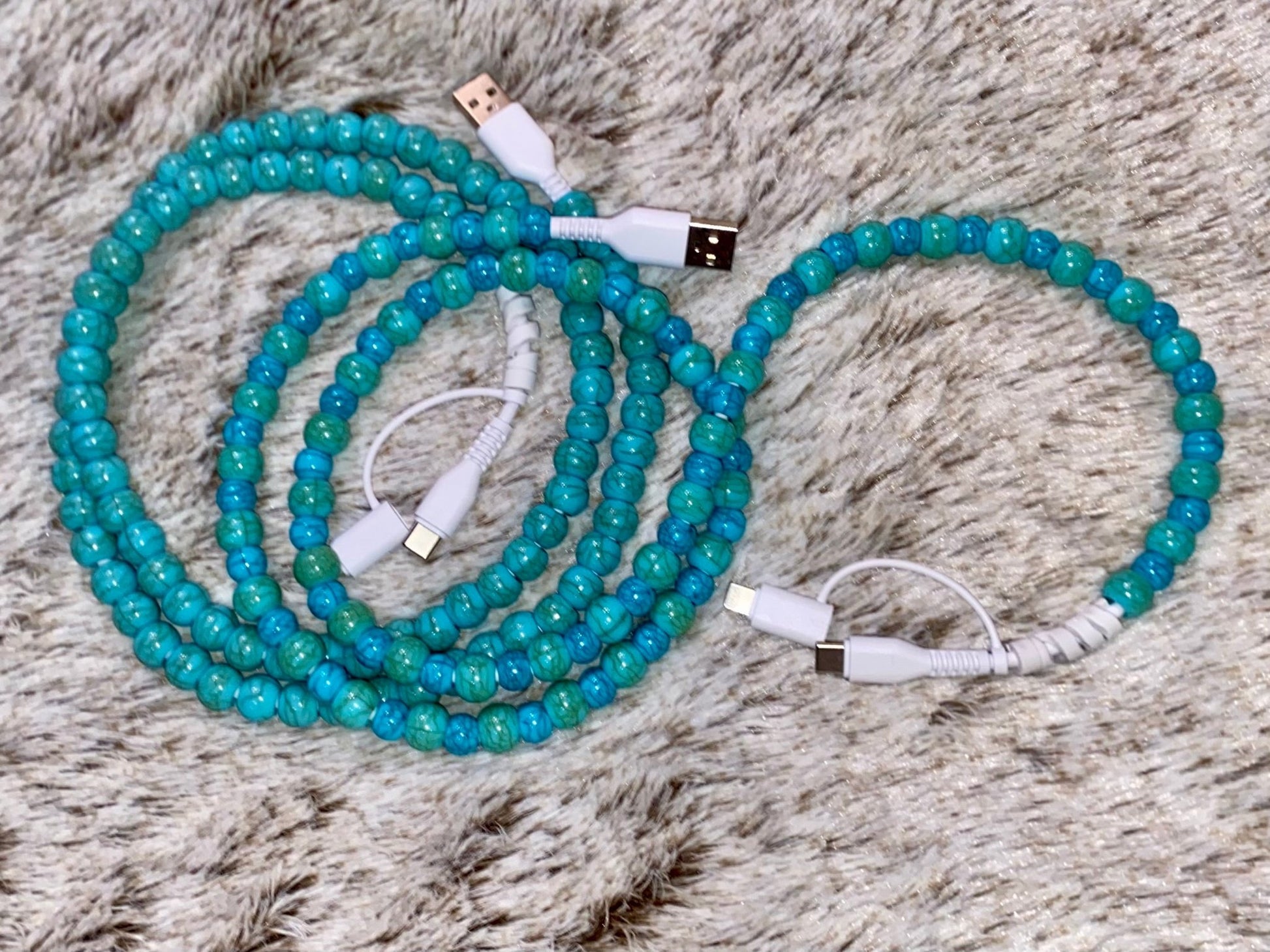 Turquoise Pearl Chargers - Multi iPhone and C - CountryFide Custom Accessories and Outdoors