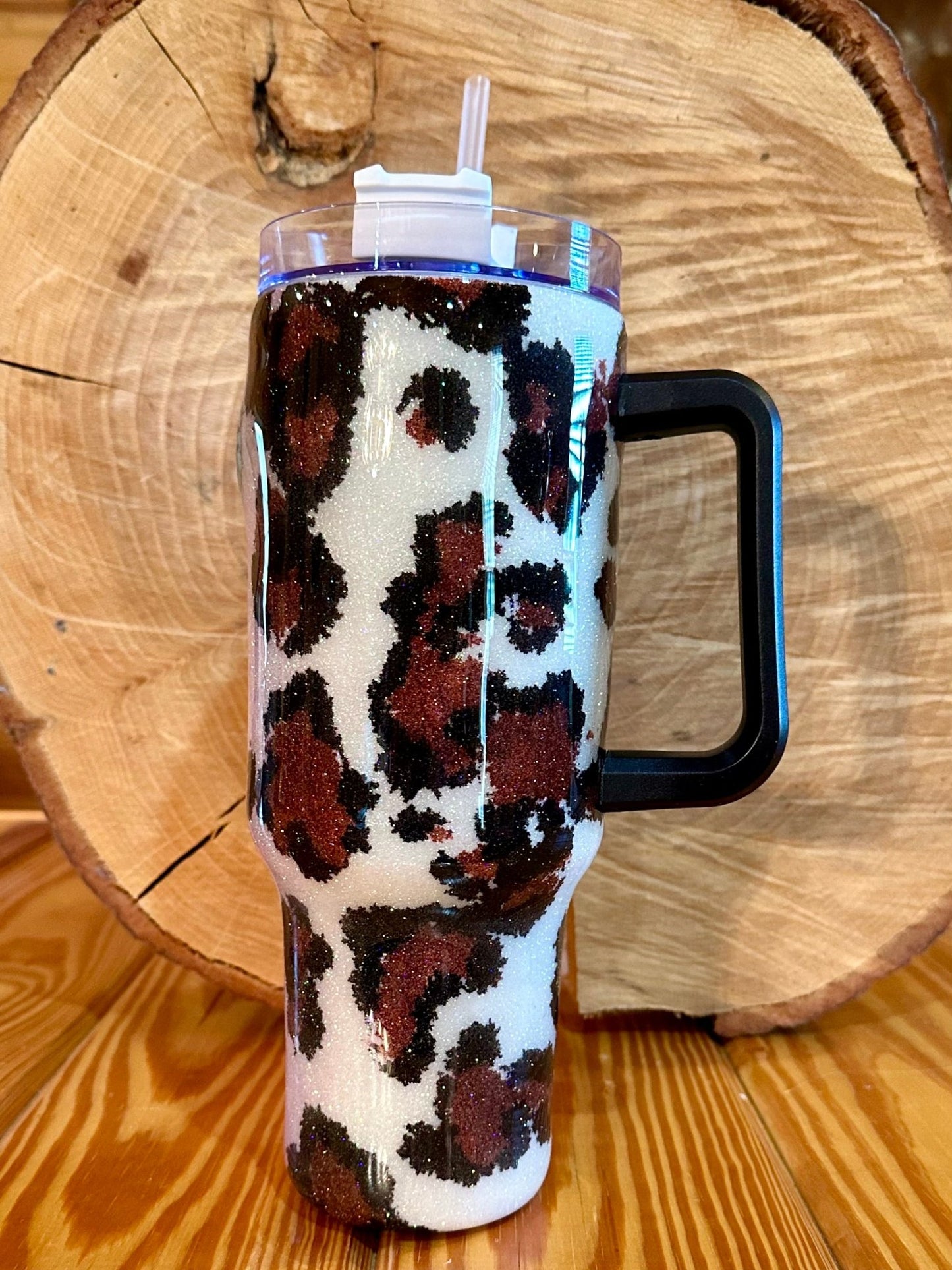 TURQUOISE STONE STEER AND COWHIDE 40 oz TUMBLER - CountryFide Custom Accessories and Outdoors