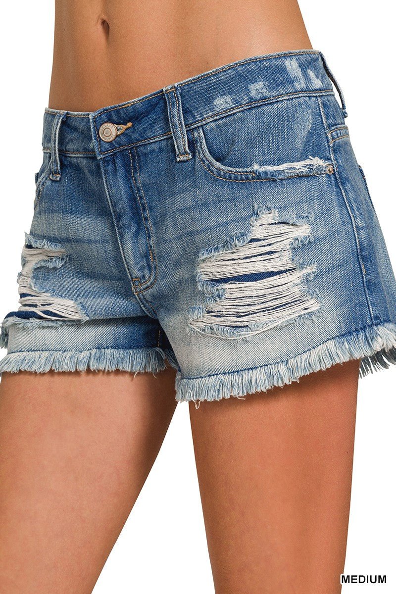 Weekend Fun Distressed Denim Shorts - CountryFide Custom Accessories and Outdoors