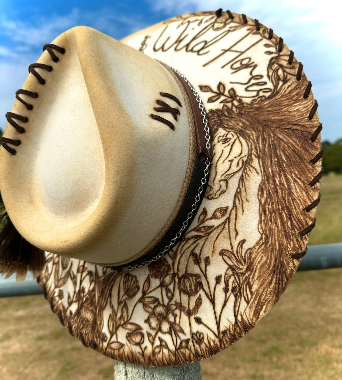WILD FLOWERS & WILD HORSES FEDORA - CountryFide Custom Accessories and Outdoors