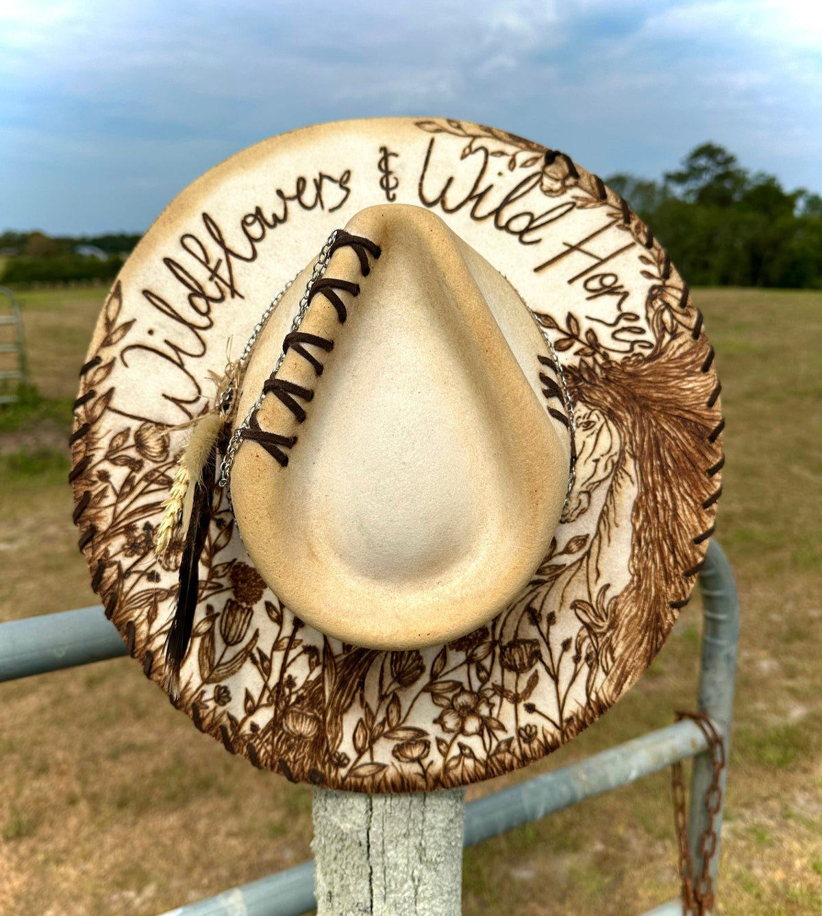WILD FLOWERS & WILD HORSES FEDORA - CountryFide Custom Accessories and Outdoors