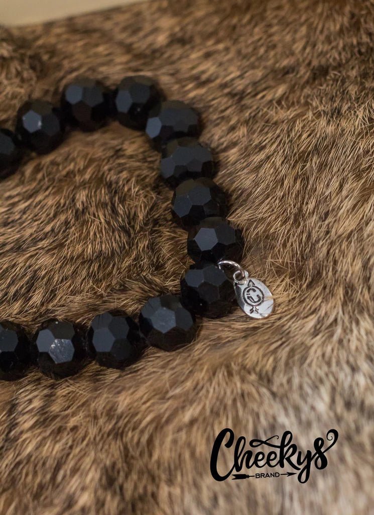 Black Beauty and Pink Stretch Bracelet - CountryFide Custom Accessories and Outdoors