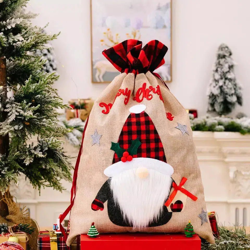 Buffalo Plaid Christmas Gift Bag - CountryFide Custom Accessories and Outdoors