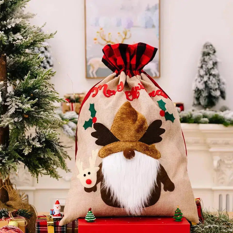 Buffalo Plaid Christmas Gift Bag - CountryFide Custom Accessories and Outdoors