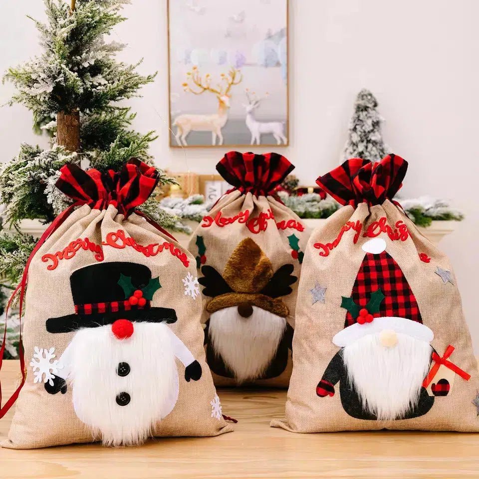 Buffalo Plaid Christmas Gift Bag - CountryFide Custom Accessories and Outdoors