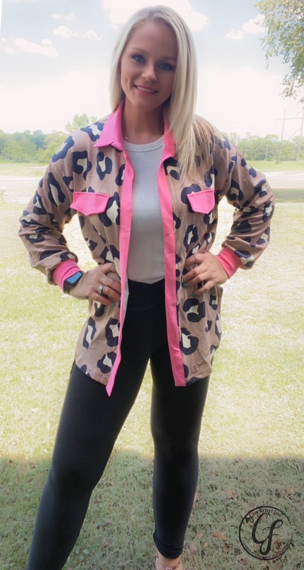 CHEETAH AND PINK CARDIGAN - CountryFide Custom Accessories and Outdoors