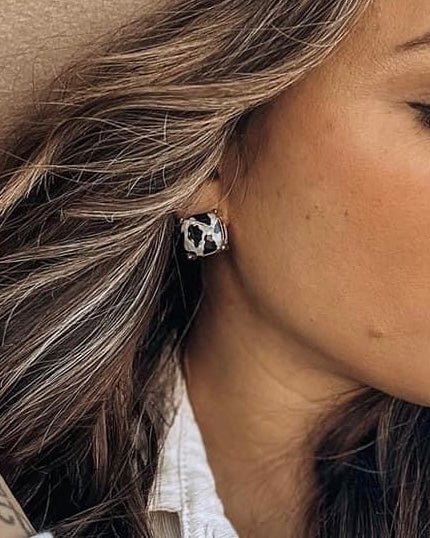 Cow Print Studs - CountryFide Custom Accessories and Outdoors