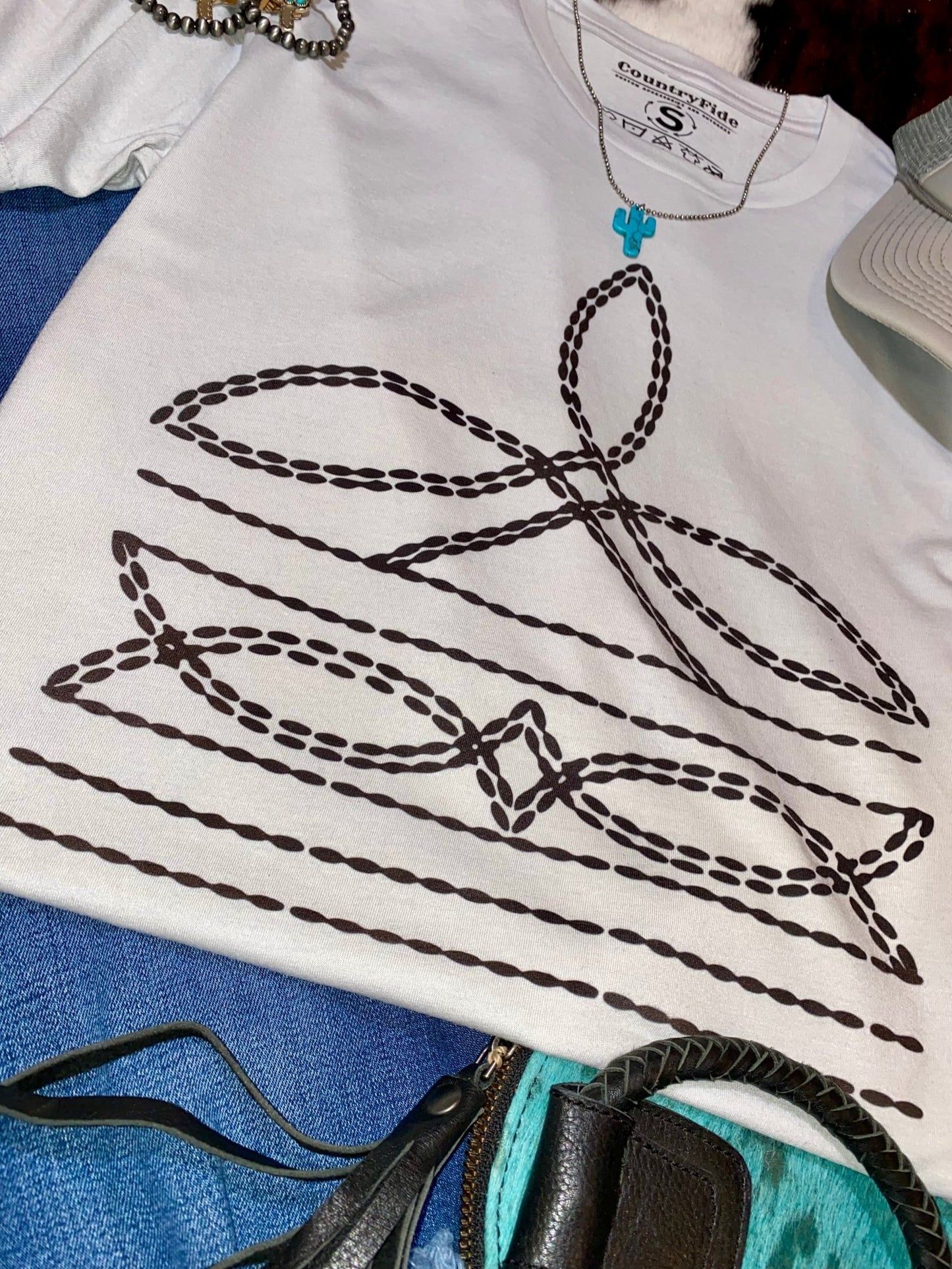 COWBOY BOOT STITCH TEE - CountryFide Custom Accessories and Outdoors