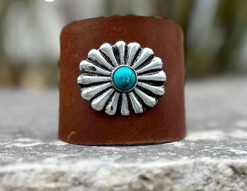DIXIE WAGON LEATHER CUFF BRACELET - CountryFide Custom Accessories and Outdoors